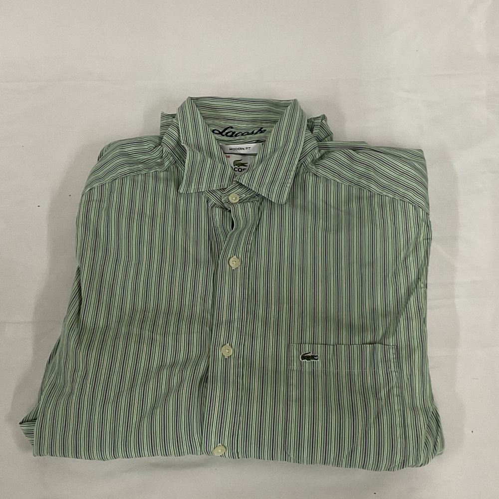EUC Mens long sleeve button down Lacoste shirt